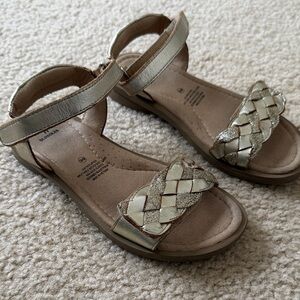 Old Soles Metallic Gold Sandals with Braided Detail